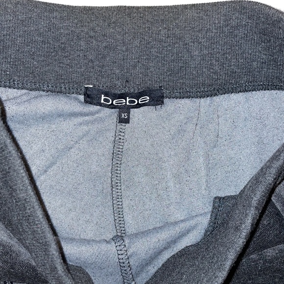 Bebe velour Grey rhinestone logo joggers XS, S - Picture 11 of 17